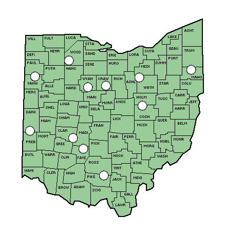 Ohio map
