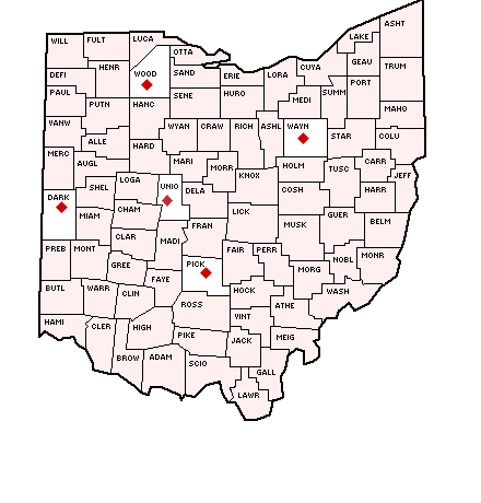 Wheat Test Locator Map